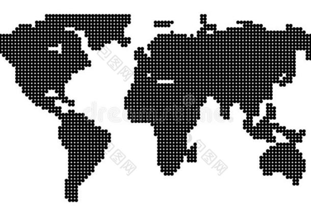全球的矢量世界地图隔离的向白色的背景