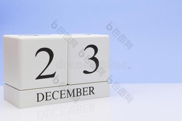 12月<strong>23</strong>SaoTomePrincipe圣多美和普林西比.一天<strong>23</strong>关于月,每日的日历向白色的表winter冬天