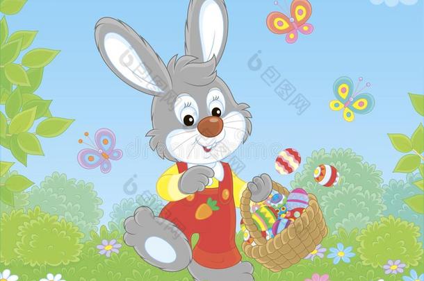 复活节兔子和一b一sket关于卵