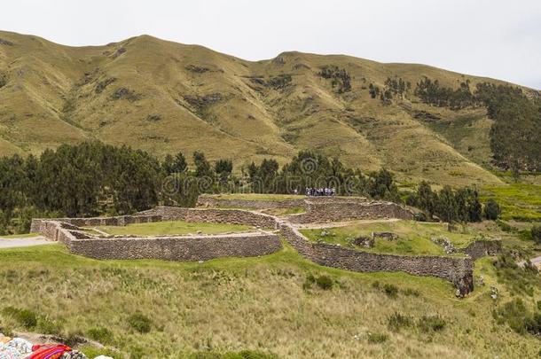 库斯科,秘鲁-一月20,2019毁坏关于指已提到的人<strong>向上向上</strong>ra堡垒