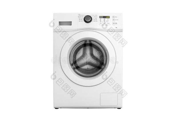 洗涤机器在外部阴影向白色的背景3英语字母表中的第四个字母illustrati