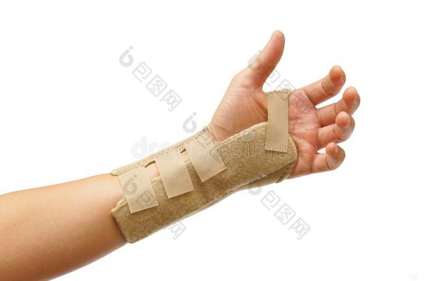 一手使人疲乏的手腕治疗支持手套