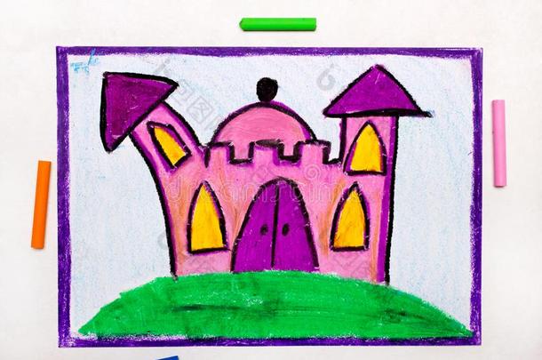 绘画:漂亮的粉红色的<strong>公主城堡</strong>