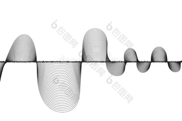 线条声波<strong>抽象</strong>的背景