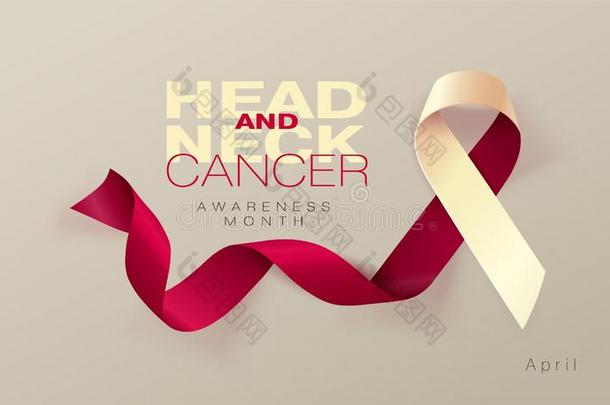 上端和颈癌症察觉美术字海报设计.雷利斯