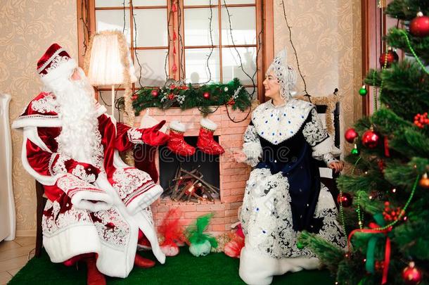 俄国的圣诞节字符:deduct扣除莫罗兹父亲使结冰霜和斯内古罗
