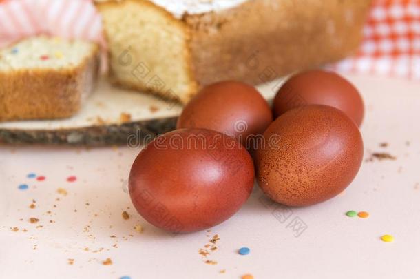 棕色的复活节卵,纸杯蛋糕,棕色的复活节卵,纸杯蛋糕