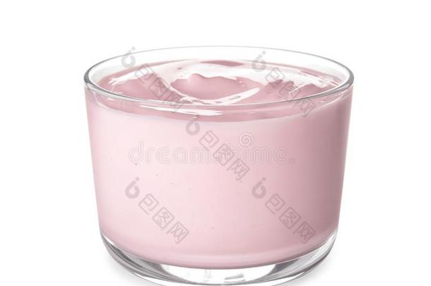 玻璃碗和多<strong>乳</strong>脂的或似<strong>乳</strong>脂的酸奶
