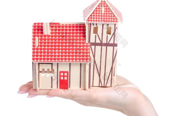 木制的构造器模型房屋