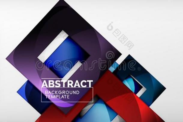 背景和颜色平方作品,现代的几何学的abstract摘要