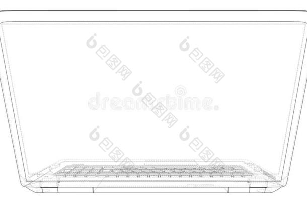 便携式电<strong>脑</strong>.<strong>梗</strong>概计算机.矢量说明.说明关于3