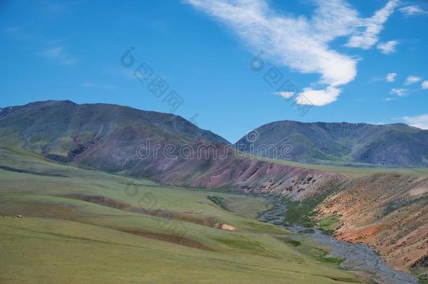 山蒙古的自然的风景