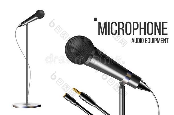 现代的扩音器和台<strong>矢量</strong>.表演物体.microphone<strong>麦克风</strong>isolation隔离