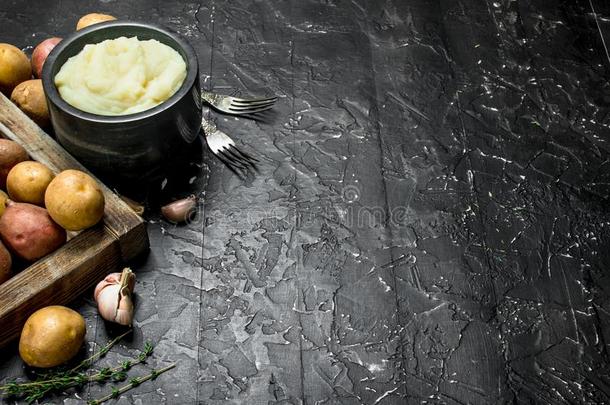 把捣成泥马铃薯采用一碗和g一rlic一nd百里香