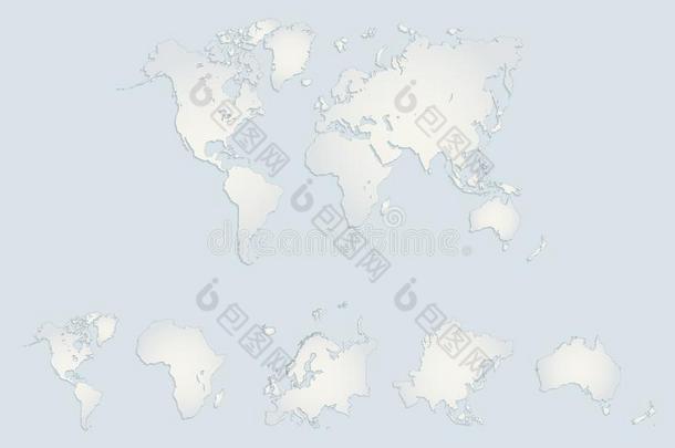 世界洲地图,美洲,欧洲,非洲,澳大利亚nScientificIndustryAssociation澳大利亚科学工业协会,澳大利亚