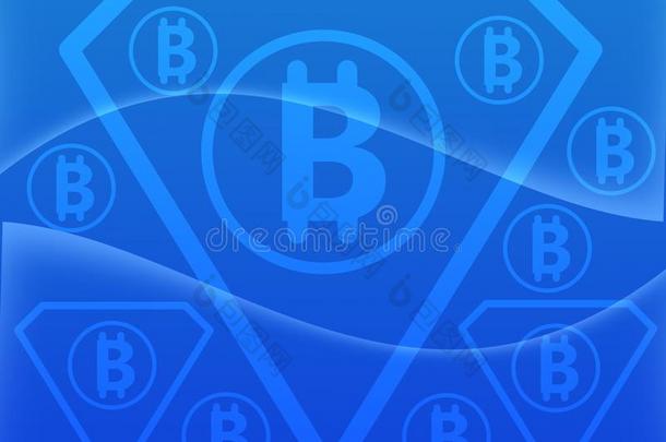 加密货币点对点基于网络的匿名数字货币标识向蓝色梯度背景