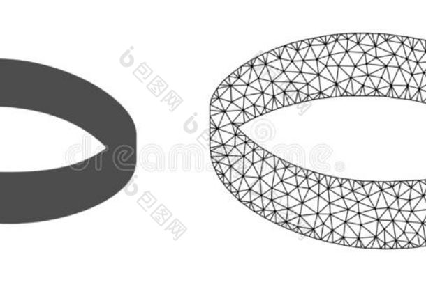 矢量金属丝框架网孔金戒指和平的偶像