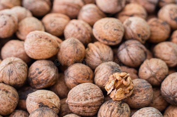 胡桃谷粒向自然的胡桃模式背景,生的<strong>个人简历</strong>walnut胡桃