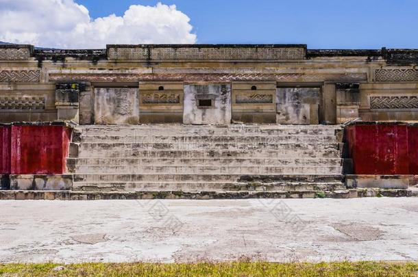 主要的宫关于带着神话考古学的地点,瓦哈卡,墨西哥