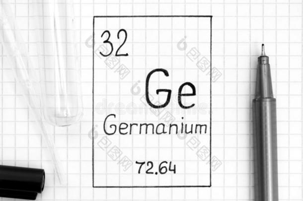 <strong>书法</strong>化学的<strong>元素</strong>锗Georgia格鲁吉亚和黑的笔,试验英语字母表的第20个字母
