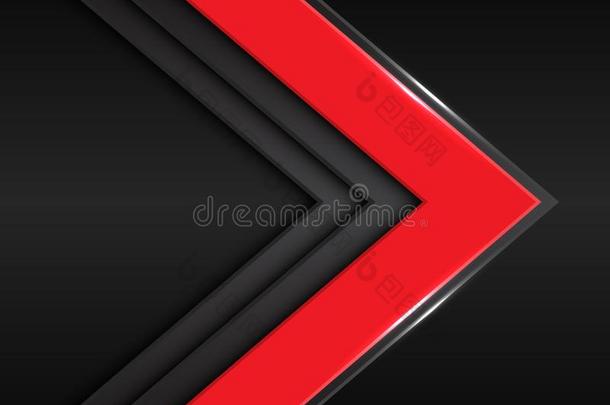 抽象的红色的灰色的矢方向向黑暗的空白的空间设计摩登派
