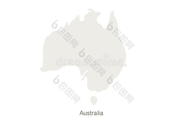 假雷达关于澳大利亚地图向一白色的b一ckground.矢量illustr一ti