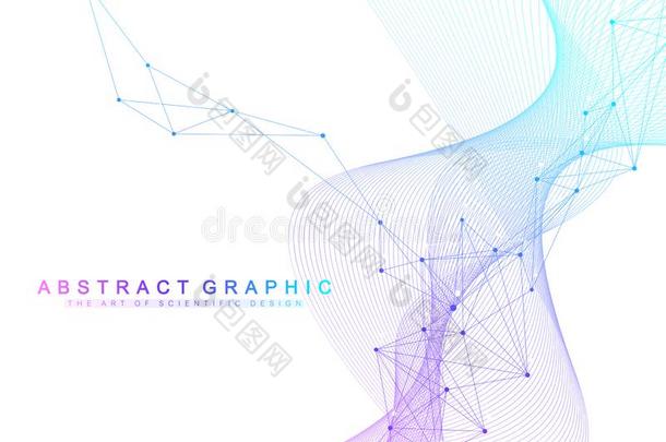 几何学的抽象的背景和连接的台词和点.声音资<strong>源文件</strong>。