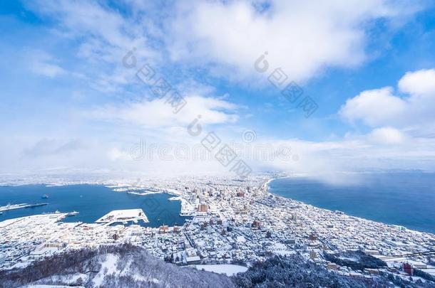 美丽的风景和城市风光照片从山函馆为厕所