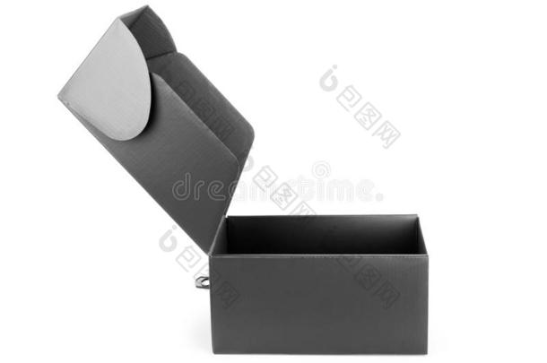 黑的空白的盒隔离的向白色的背景
