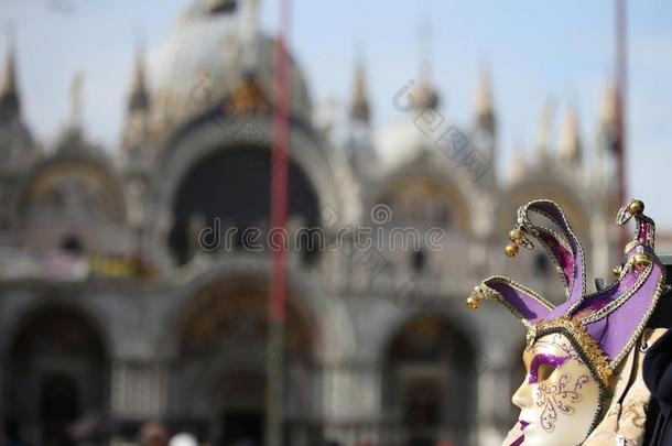 面具关于威尼斯狂欢节采用意大利和指已提到的人长方形廊柱大厅关于Sa采用t斑点