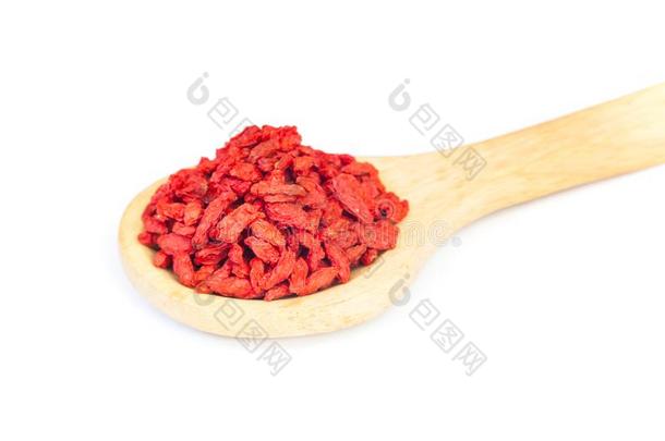 红色的干燥的枸杞浆果枸杞属枸杞,薄叶西方雪果