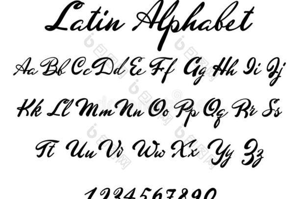 拉丁文字母表古典的美术字和<strong>字体</strong>.<strong>婚礼字体</strong>
