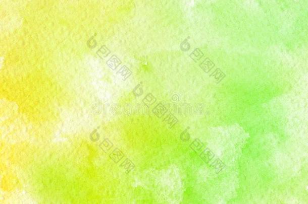 抽象的黄色的绿色的水彩背景.指已提到的人颜色使溅起