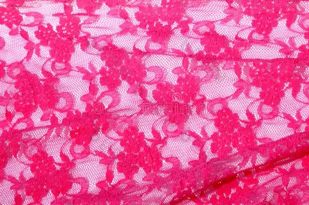 蕾丝背景红色的粉红色的花玫瑰合成的织物纺织品旧姓的