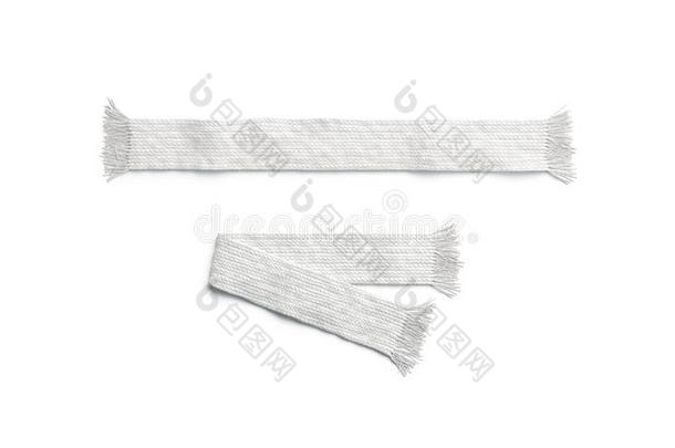 空白的白色的愈合围巾折叠的和un折叠的假雷达放置,伊斯拉特