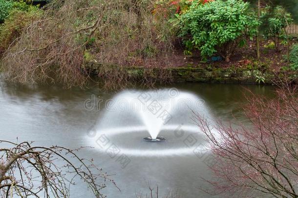 一人造喷泉喷雾水进入中一l一rge水池采用一p一rk采用Engl一nd