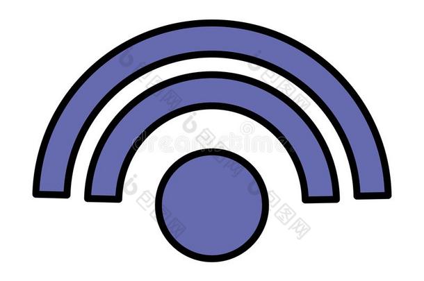 互联网WirelessFidelity基于IEEE802.11b标准的无线局域网信号向白色的背景