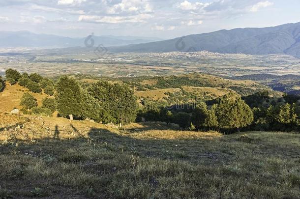 日落风景关于奥格拉日登·格拉日登山,保加利亚