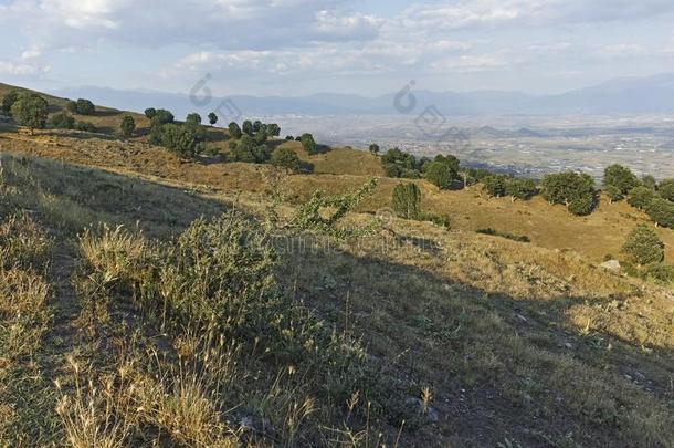 日落风景关于奥格拉日登·格拉日登山,保加利亚