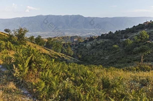 日落风景关于奥格拉日登·格拉日登山,保加利亚