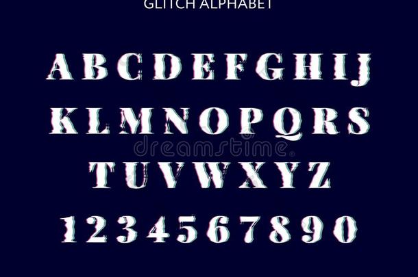 矢量扭歪的小过失<strong>字体</strong>.时髦的方式<strong>字体字体</strong>.英语字母表的第12个字母