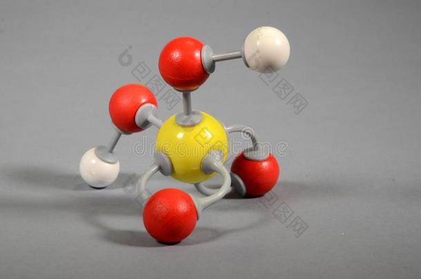 分子模型关于硫酸酸味的.