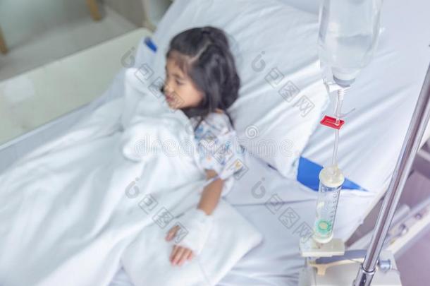 诊所恢复健康的状态小孩液体进入静脉的向血静脉采用你好房间