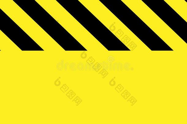 <strong>小心</strong>或警告采用黑的和黄色的条纹和黄色的部分