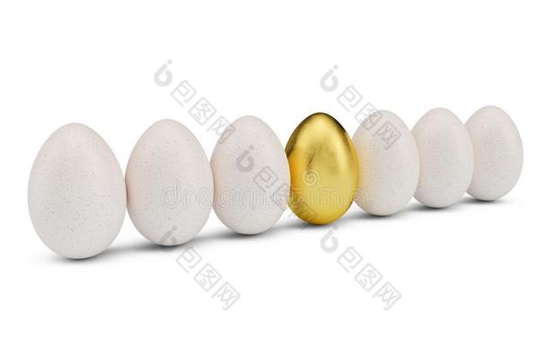 金色的鸡蛋大约白色的鸡蛋s采用行.金色的鸡蛋特写镜头.金色的