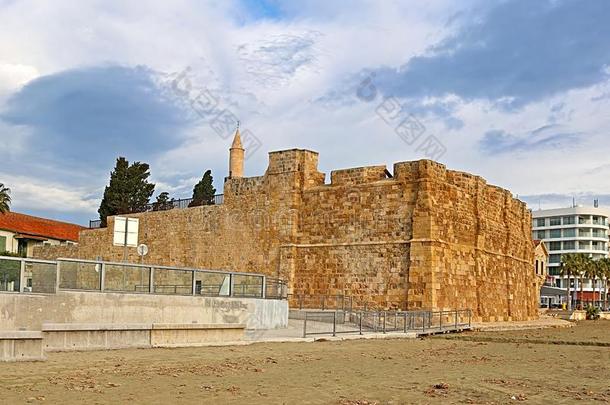 拉纳卡城堡向菲尼库德斯大<strong>马路</strong>采用拉纳卡,塞浦路斯