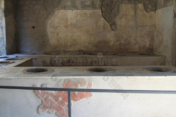 庞培那不勒斯考古学的地区壁画和上油漆