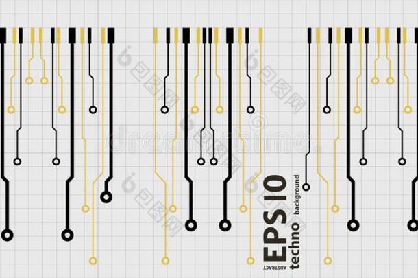 矢量电路板原理向格子illustrati向