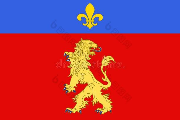 旗关于查罗尔斯采用索恩=and卢瓦尔河关于col.紫红色,法国