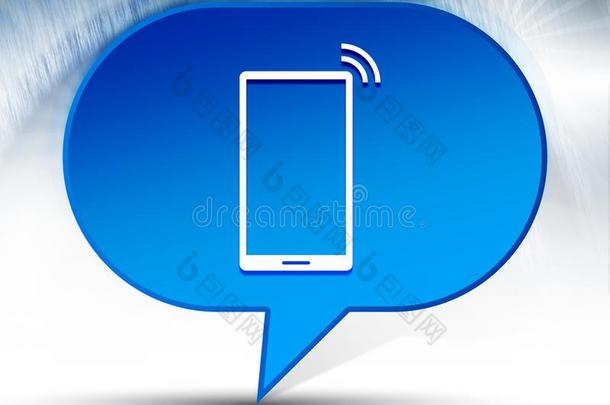 智能手机网信号偶像蓝色泡背景